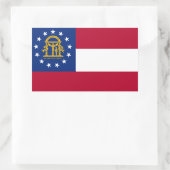 Autocollant rectangulaire du drapeau de Géorgie (Sac)