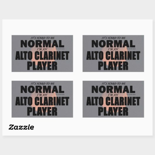Autocollant rectangulaire du lecteur Alto Clarinet (Feuille)