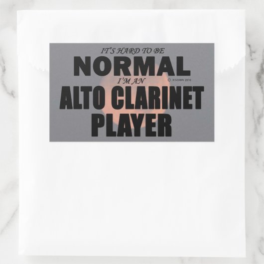 Autocollant rectangulaire du lecteur Alto Clarinet (Sac)