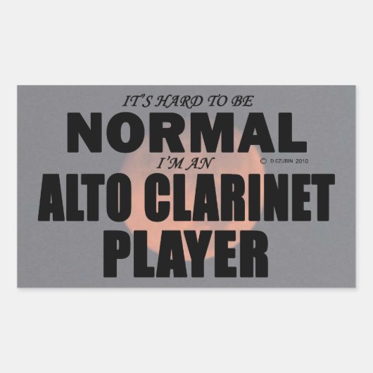 Autocollant rectangulaire du lecteur Alto Clarinet (Devant)