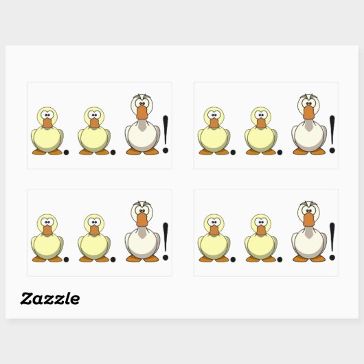 Autocollant rectangulaire DuckDuckGoose (Feuille)