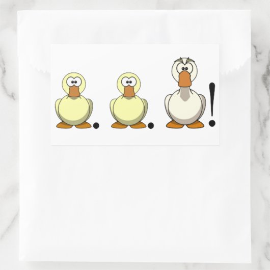 Autocollant rectangulaire DuckDuckGoose (Sac)