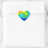 autocollant rectangulaire en spirale arc-en-ciel (Sac)