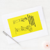 Autocollant rectangulaire explosé Ukulele Zombie (Enveloppe)