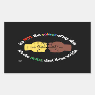 autocollant rectangulaire "FIN RACISME"