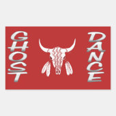 Autocollant rectangulaire Ghost Dance (Devant)