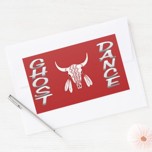 Autocollant rectangulaire Ghost Dance (Enveloppe)