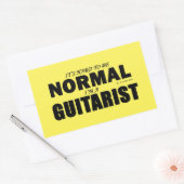 Autocollant rectangulaire guitariste normal (Enveloppe)