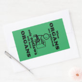 Autocollant rectangulaire interdit aux organes (Enveloppe)