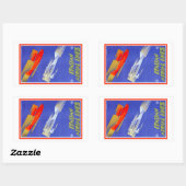 Autocollant rectangulaire italien de lignes aérien (Feuille)