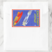 Autocollant rectangulaire italien de lignes aérien (Sac)