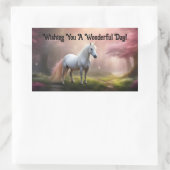 Autocollant Rectangulaire Licorne Adorable (Sac)