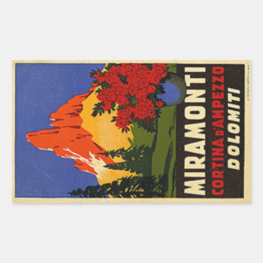Autocollant rectangulaire Miramonti Dolomiti (Devant)