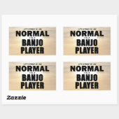 Autocollant rectangulaire normal Banjo Player (Feuille)