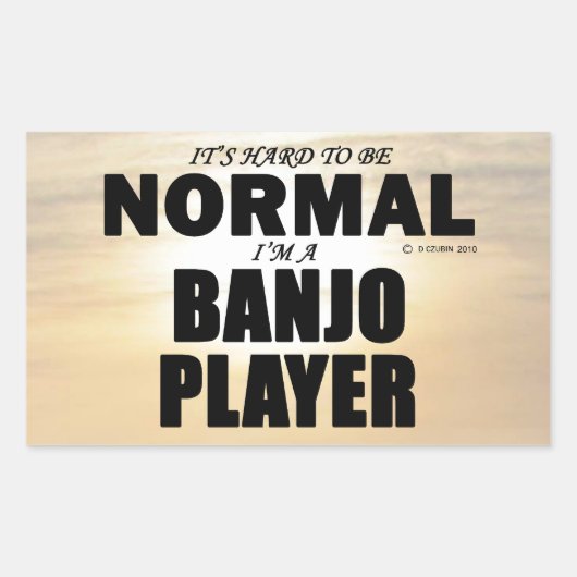 Autocollant rectangulaire normal Banjo Player (Devant)