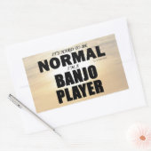 Autocollant rectangulaire normal Banjo Player (Enveloppe)