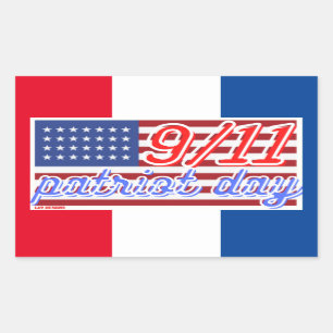autocollant rectangulaire "PATRIOT DAY"