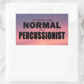 Autocollant rectangulaire Percussionniste normal (Sac)