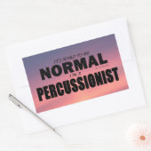 Autocollant rectangulaire Percussionniste normal (Enveloppe)