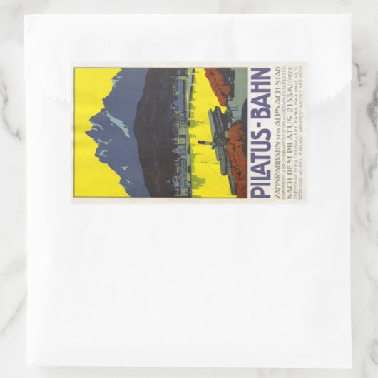 Autocollant rectangulaire Pilatus Bahn (Sac)