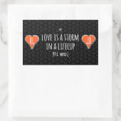autocollant rectangulaire poème d'orage d'amour (Sac)