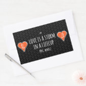 autocollant rectangulaire poème d'orage d'amour (Enveloppe)