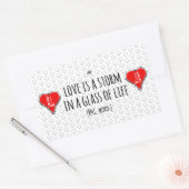 autocollant rectangulaire poème d'orage d'amour (Enveloppe)