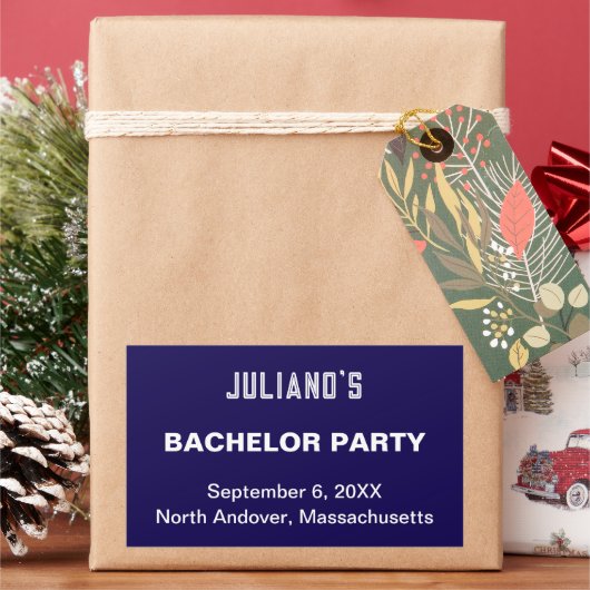 Autocollant rectangulaire pour enterrement de vie (vacances)