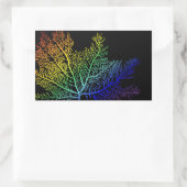 Autocollant rectangulaire Rainbow Seaweed Pride (Sac)