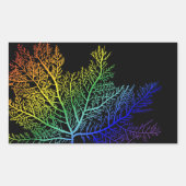 Autocollant rectangulaire Rainbow Seaweed Pride (Devant)