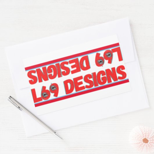 autocollant rectangulaire transparent "LOGO L69 de (Enveloppe)