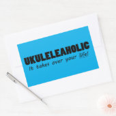 Autocollant rectangulaire Ukuleleaholic Life (Enveloppe)