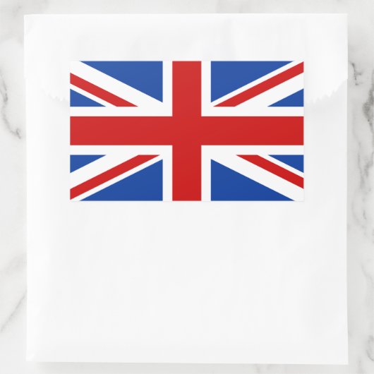 Autocollant rectangulaire Union Jack (Sac)