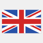 Autocollant rectangulaire Union Jack (Devant)