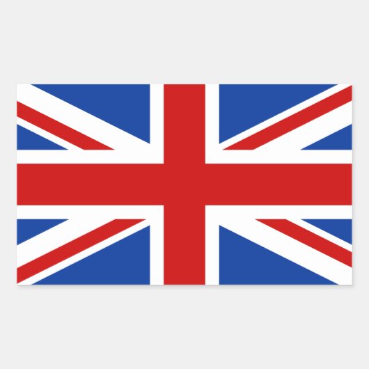 Autocollant rectangulaire Union Jack (Devant)