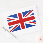 Autocollant rectangulaire Union Jack (Enveloppe)