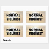 Autocollant rectangulaire violoniste normal (Feuille)