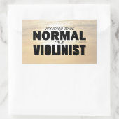 Autocollant rectangulaire violoniste normal (Sac)