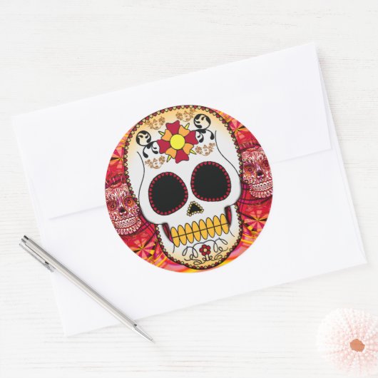 Autocollant Red Calaveras (Enveloppe)
