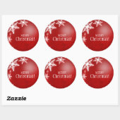 Autocollant Red Christmas Ball Snowflakes (Feuille)