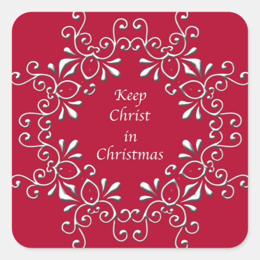 Autocollant Red Keep Christ in Christmas (Devant)