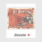 Autocollant Red Mountain Pass Colorado Motorcycle  (Feuille)