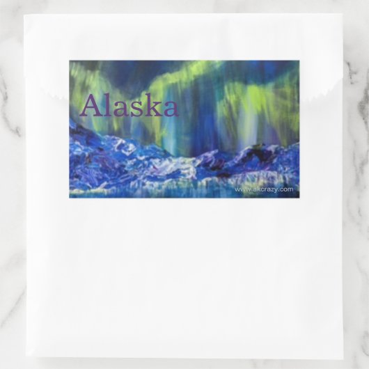 Autocollant Réflexions glaciaires de l'Alaska (Sac)