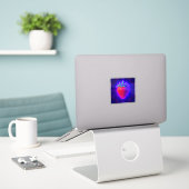 Autocollant Regard vif Fraise Néon (Ordinateur portable sur le bureau)