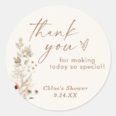 Autocollant Remerciement Bohème (Devant)