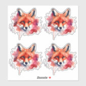 Autocollant Renard (Feuille)