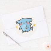 Autocollant requin marteau Kawaii (Enveloppe)