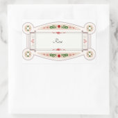 Autocollant rétro avec étiquette rose (Sac)