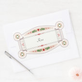 Autocollant rétro avec étiquette rose (Enveloppe)