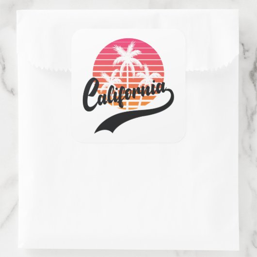 Autocollant rétro californien (Sac)